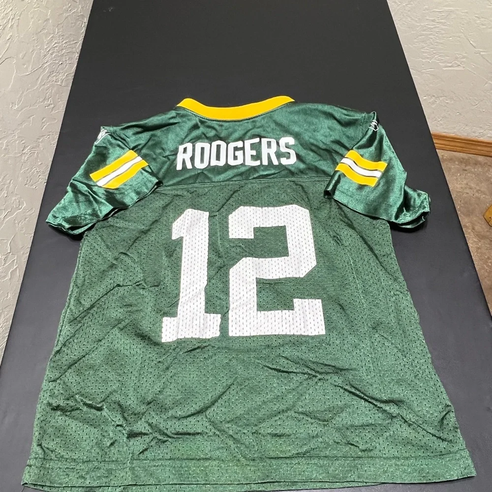 Reebok NFL Players Inc Green Bay Packers Aaron Rodgers Jersey Boys L (7) - Picture 2 of 4